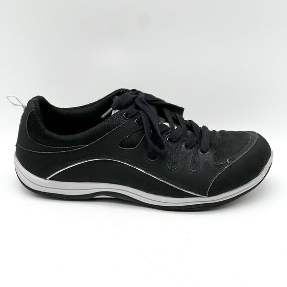East Street Sport Shoes - East Street Sport Ellen Black Leather Lace Up Sneakers Walking Shoe Women’s 10